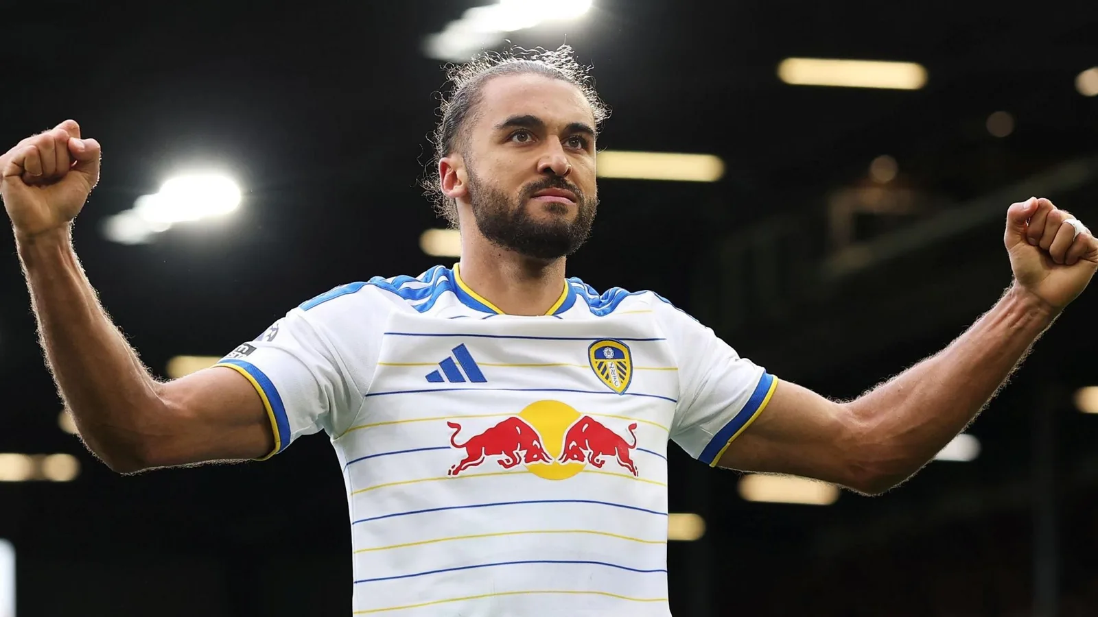 Dominic Calvert-Lewin celebrates for Leeds. Photo: BBC Sport