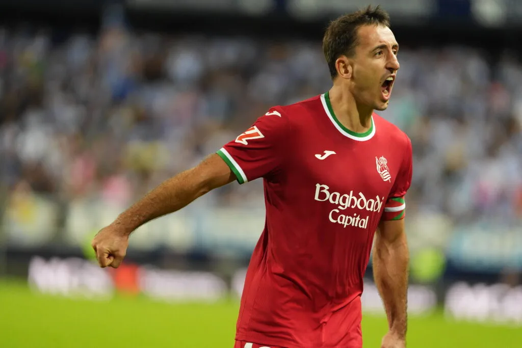 Real Sociedad's Mikel Oyarzabal, who scored twice at Málaga. Photo: IMAGO via Sofascore